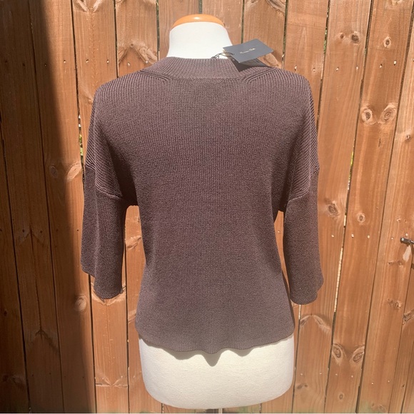 Massimo Dutti Womens 3/4 Sleeves Knit Sweater | S | Brown 5623/529 NEW!! - Picture 4 of 12